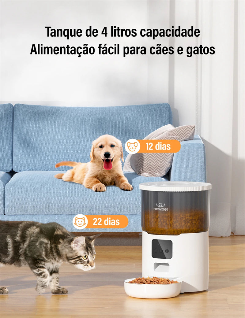 Newpet - Alimentador Automático para Pets 4L