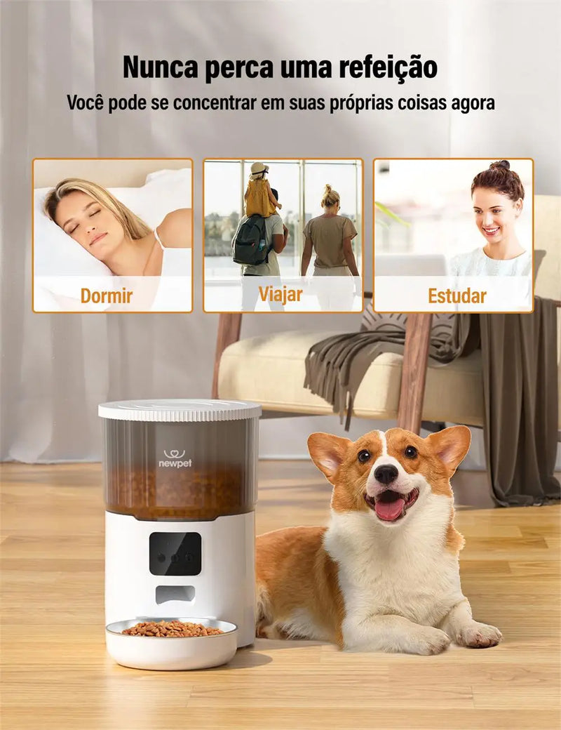 Newpet - Alimentador Automático para Pets 4L